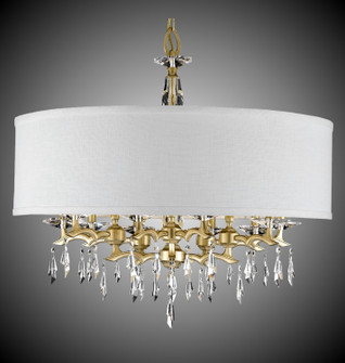 Kaya Ten Light Chandelier in Pewter w/Polished Nickel Accents (183|CH5606-G-37G-38G-ST-PG)