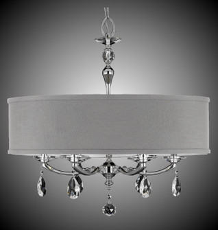 Kensington Six Light Chandelier in Pewter w/Polished Nickel Accents (183|CH5486-O-37G-38G-ST-GL)