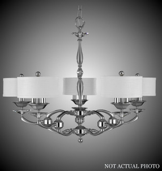 Kensington 12 Light Chandelier in Polished Nickel (183|CH5443-38G-ST-GL)