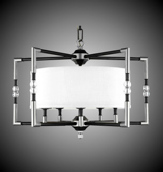 Magro Five Light Chandelier in Old Bronze Satin w/Pewter Accents (183|CH3703-35S-37G-ST-PG)
