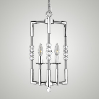 Magro Three Light Chandelier in Pewter with Polished Nickel (183|CH3501-37G-38G-ST)