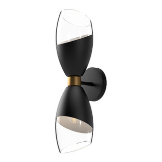 Capri Two Light Vanity in Clear Glass/Matte Black (452|WV587224MBCL)