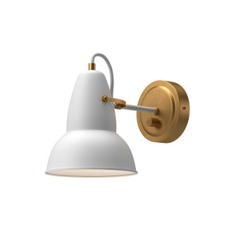 Felix One Light Vanity in Aged Gold/White (452|WV576607WHAG)