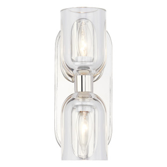 Lucian Two Light Vanity in Clear Crystal/Polished Nickel (452|WV338902PNCC)