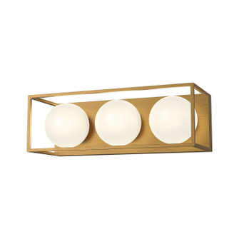 Amelia Three Light Bathroom Fixtures in Aged Gold/Opal Matte Glass (452|VL519319AGOP)