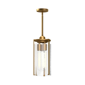 Belmont Three Light Pendant in Aged Gold/Clear Water Glass (452|PD536107AGWC)