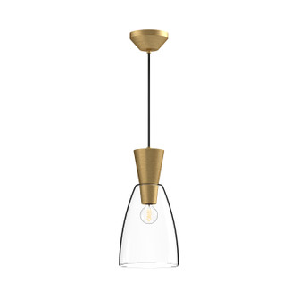 Arlo One Light Pendant in Brushed Gold/Clear Glass (452|PD534007BGCL)