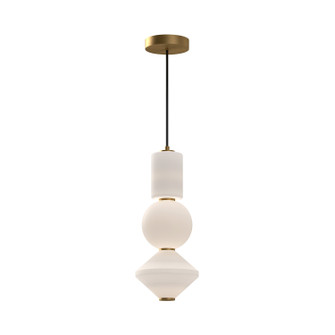 Bijou LED Pendant in Aged Gold/Opal Matte Glass (452|PD530341AGOP)