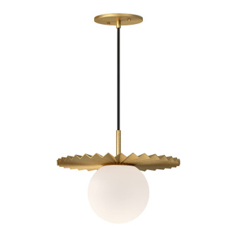 Plume One Light Pendant in Brushed Gold/Opal Matte Glass (452|PD501212BGOP)