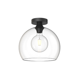 Castilla One Light Flush Mount in Clear Glass/Matte Black (452|FM506312MBCL)