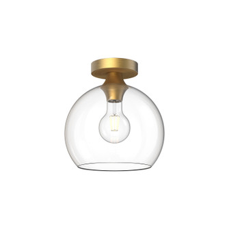 Castilla One Light Flush Mount in Aged Gold/Clear Glass (452|FM506210AGCL)