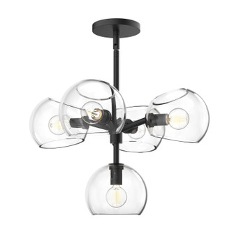 Willow Five Light Chandelier in Clear Glass/Matte Black (452|CH548518MBCL)