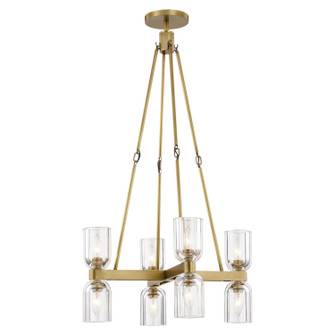 Lucian Eight Light Chandelier in Clear Crystal/Vintage Brass (452|CH338822VBCC)