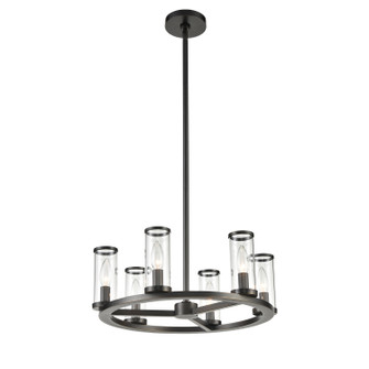 Revolve Six Light Chandelier in Clear Glass/Urban Bronze (452|CH309006UBCG)