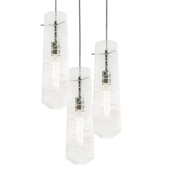 Spun Three Light Pendant in Satin Nickel (162|SPP05MBSNCLRND3)