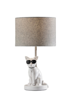 Sunny Table Lamp in White Ceramic W. Brushed Steel Neck (262|SL3707-02)