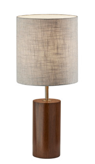 Dean Table Lamp in Walnut Poplar Wood W. Antique Brass Accent (262|1507-15)