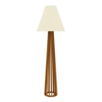 Slatted One Light Floor Lamp in Teak (486|361/2.12)