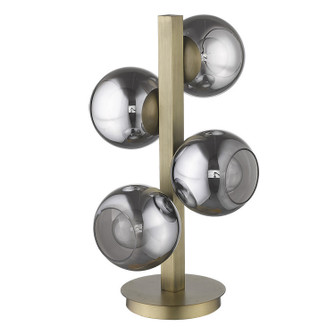 Lunette Four Light Table Lamp in Aged Brass (106|TT80041AB)