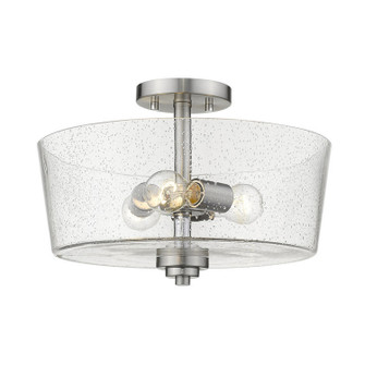 Rowe Three Light Semi-Flush Mount in Satin Nickel (106|IN61104SN)