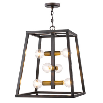 Tiberton Six Light Foyer Pendant in Oil Rubbed Bronze (106|IN11381ORB)