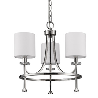 Kara Three Light Chandelier in Polished Nickel (106|IN11041PN)