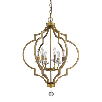 Peyton Six Light Chandelier in Raw Brass (106|IN11018RB)