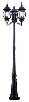 Chateau Three Light Post Mount in Matte Black (106|5179BK)