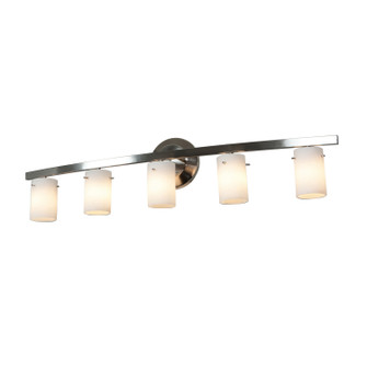 Sydney Cylinder Five Light Vanity in Matte Chrome (18|63815-47-MC/OPL)