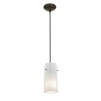 Glass'n Glass Cylinder LED Pendant in Oil Rubbed Bronze (18|28033-3C-ORB/CLOP)