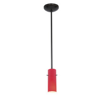 Cylinder One Light Pendant in Oil Rubbed Bronze (18|28030-1R-ORB/RED)
