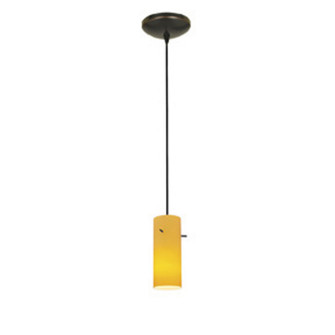Cylinder One Light Pendant in Oil Rubbed Bronze (18|28030-1C-ORB/AMB)