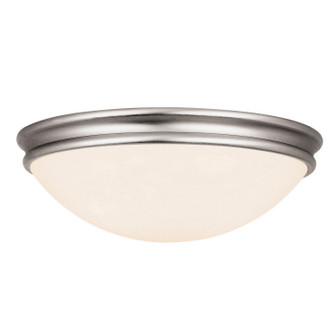 Atom Three Light Flush Mount in Brushed Steel (18|20726-BS/OPL)