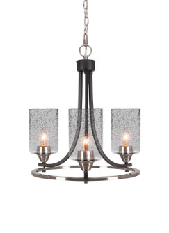 Paramount Three Light Chandelier in Matte Black & Brushed Nickel (200|3403-MBBN-3002)