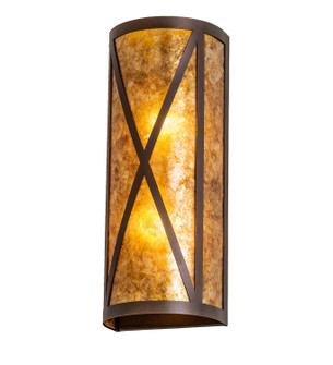 Saltire Craftsman Two Light Wall Sconce in Mahogany Bronze (57|253589)