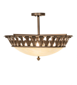 Hampton Four Light Semi-Flushmount in Bronze (57|252764)