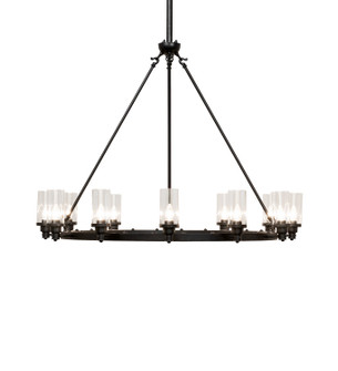 Loxley 12 Light Chandelier in Black Metal (57|251794)