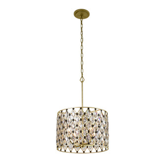 Windsor Four Light Pendant in French Gold/Matte Black (137|345P04FGMB)