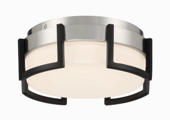 Bezel Set LED Flush Mount in Coal With Brushed Nickel (42|P953-1-691-L)