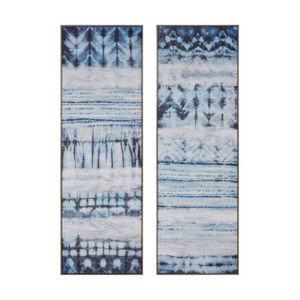 Shibori Framed Wall Art in Blue (45|S0056-10622/S2)