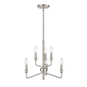 Saginaw Six Light Chandelier in Satin Nickel (45|81528/3+3)