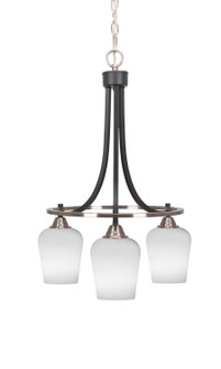 Paramount Three Light Chandelier in Matte Black & Brushed Nickel (200|3413-MBBN-211)