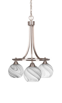 Paramount Three Light Chandelier in Brushed Nickel (200|3413-BN-4109)