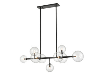 Delilah Nine Light Chandelier in Black (192|HF4209-BK)