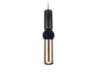 Cicada One Light Pendant in Brushed Brass And Black (192|HF1091-BK-BB)