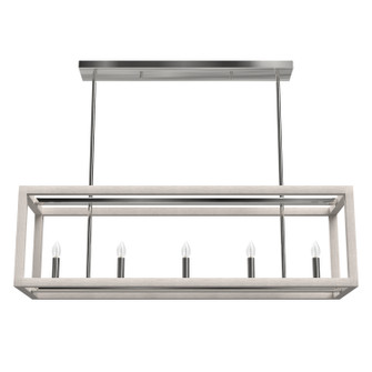 Squire Manor Five Light Linear Chandelier in Chrome (47|19998)