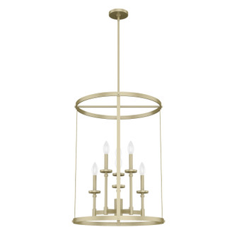 Briargrove Six Light Foyer Pendant in Modern Brass (47|19699)