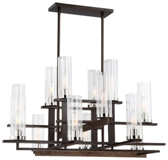 Maddox Roe 14 Light Chandelier in Iron Ore W/Gold Dust Highlight (7|4610-101)