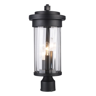 Carmel Three Light Post Lantern in Black (110|51413 BK)