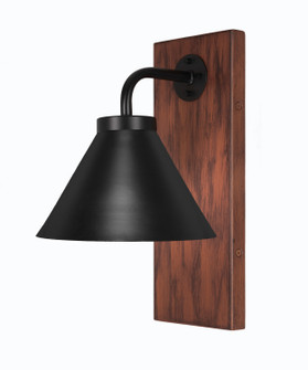 Oxbridge One Light Wall Sconce in Matte Black & Painted Wood-look (200|1771-MBWG-421-MB)
